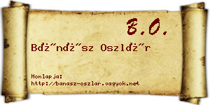 Bánász Oszlár névjegykártya